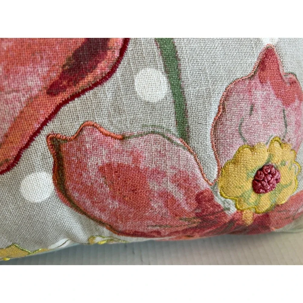 Decorative pillow floral Tapestry Beads Home Decor Appliqué Embroidered